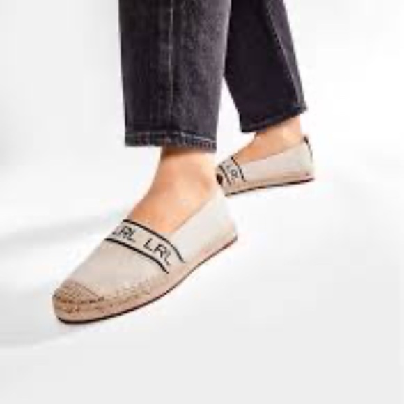 LAUREN RALPH LAUREN Caylee Logo-Print Espadrilles Size 10 - Picture 14 of 14